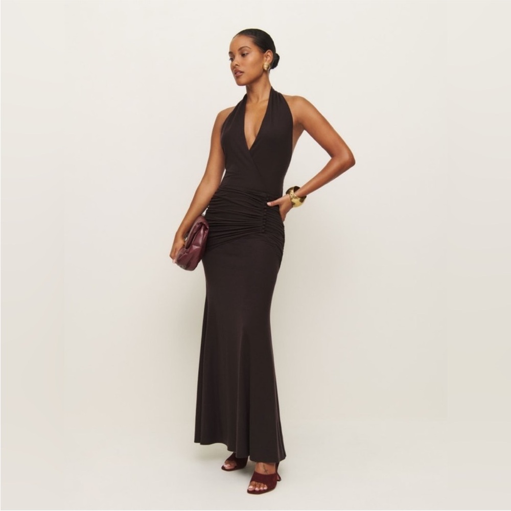 Reformation Arden Knit Dress in Black Currant